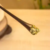 Заколка для волос фигурная, дерево Соно, ракушка, 20 см, цв. тёмно-коричневый