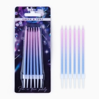 Свечи для торта &laquo;Make a wish&raquo;, 6 шт., 13 х 0,5 см