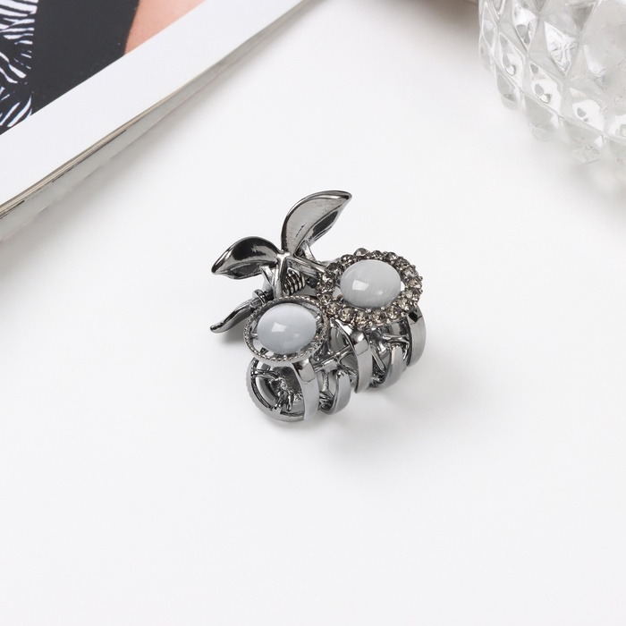 Краб для волос "Ширли стиль" вишенки, 2,5 см, чёрный