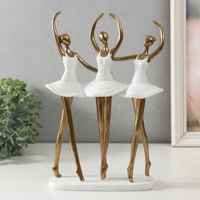 Сувенир полистоун "Три балерины" 19,5х7,5х29,5 см