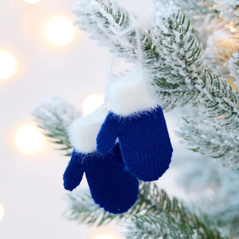 Подвеска на елку &laquo;Вьюшка&raquo;, варежки, синяя