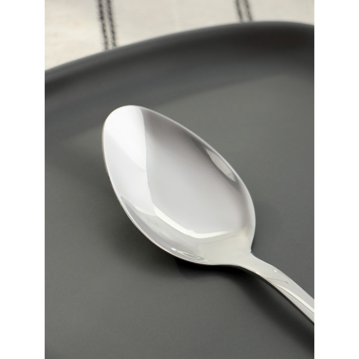 Ложка столовая из нержавеющей стали Доляна &laquo;София&raquo;, длина 18,7 см, толщина 2 мм