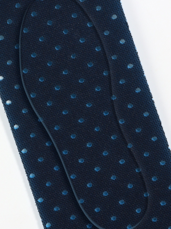 Стельки для обуви, дышащие, для вырезания, в рулоне, 150&times;9 см, чёрный/голубой