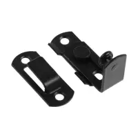 Шпингалет накладной ТУНДРА, угловой, 41&times;32 мм, черный