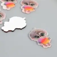 Декоративный элемент для творчества &laquo;Арт Узор. Совушка с сердцем&raquo;, акрил, 2.3&times;3.7 см