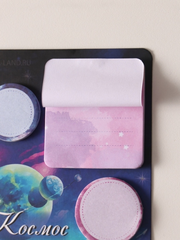 Магнит с блоком для записей и стикерами "Космос внутри" 10х12 см