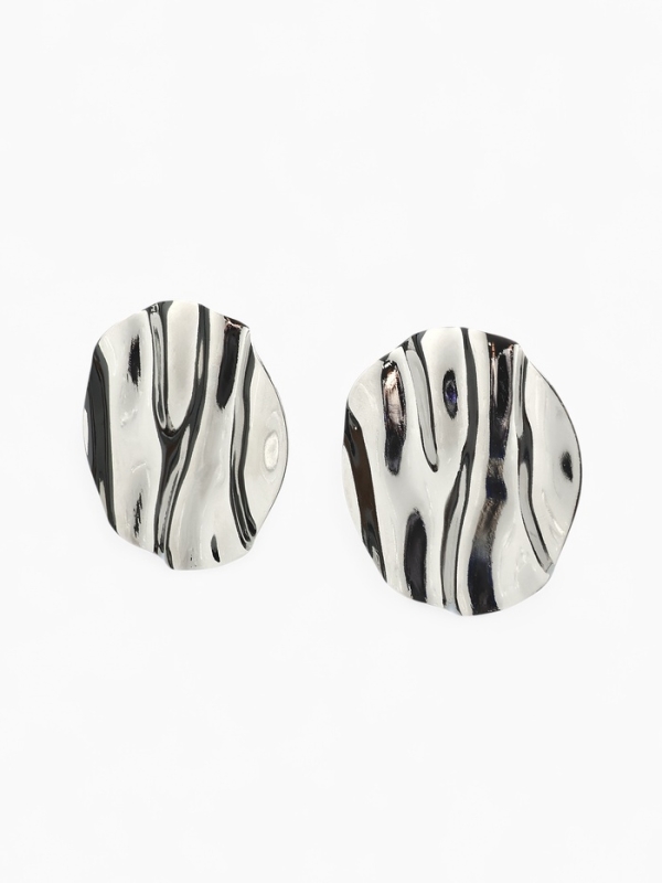 Клипсы &laquo;Тренд&raquo; круг, цвет серебро