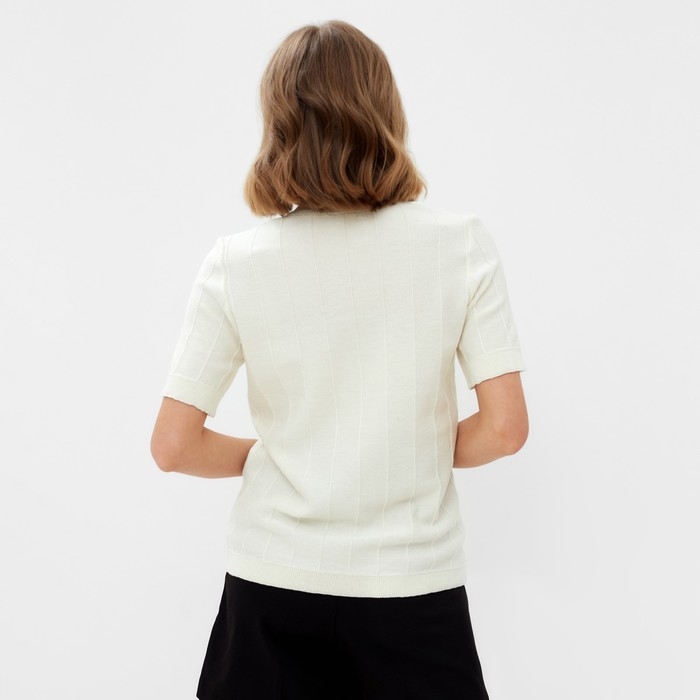 Футболка женская MINAKU: Casual Collection, цвет экрю, размер 42