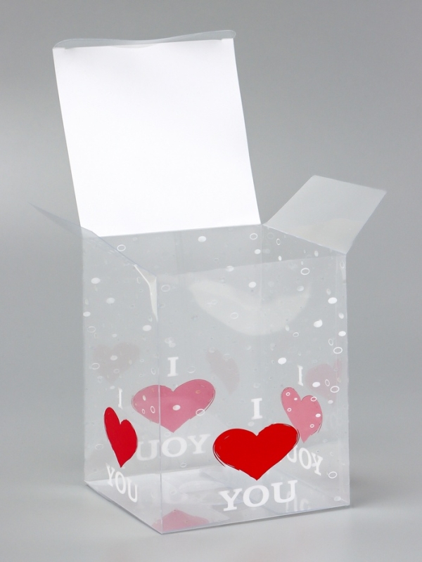 Складная коробка из PVC I love you, 12 x 12 x 15 см 5шт