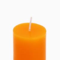 Новогодняя свеча-столбик интерьерная &laquo;Новый год: Happy New year&raquo;, апельсин, 3 x 7,5 см