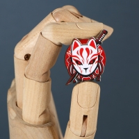 Значок деревянный &laquo;Кицунэ&raquo;, аниме, 2,9 х 3,3 см