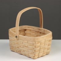 Корзина плетёная, 20×16×10 см, ручка h=11 см, ива, натуральный цвет Корзина плетёная, 20×16×10 см, ручка h=11 см, ива, натуральный цвет