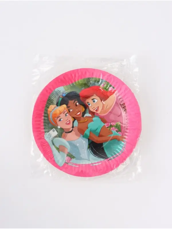 Тарелка одноразовая 18 см, набор 10 шт, Принцессы