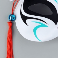 Карнавальная маска &laquo;Кицунэ&raquo;, чёрный и голубой