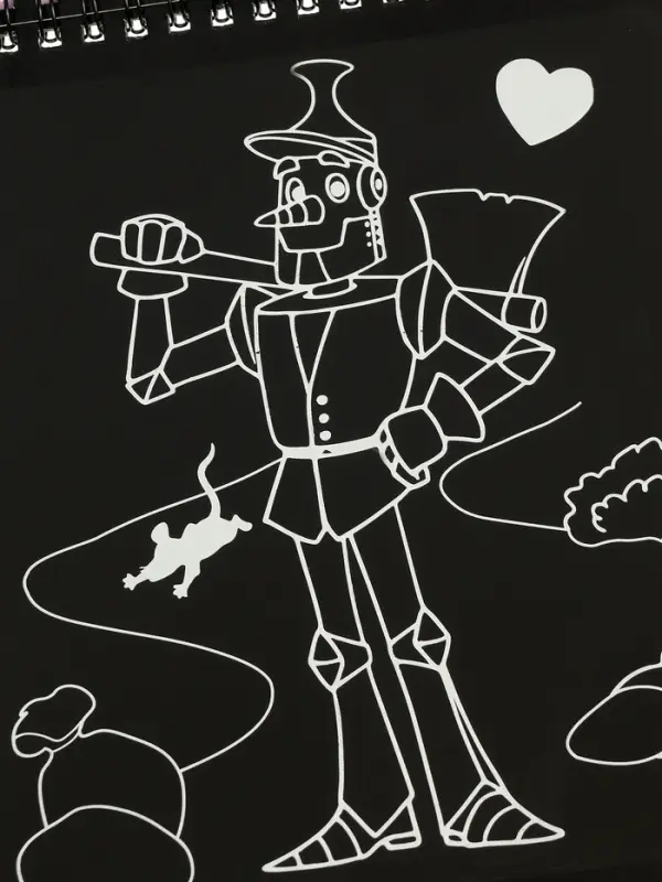 Альбом гравюр "Волшебник изумрудного города", 8 гравюр, цветной фон, Александр Волков