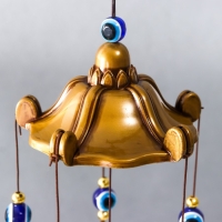 Музыка ветра металл "Месяц и солнце. Гармония и баланс" от сглаза 6 колокольчиков 45х8х8 см   788381