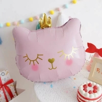 Воздушные шары фольгированные 32" &laquo;Кошечка-королева розовая&raquo;