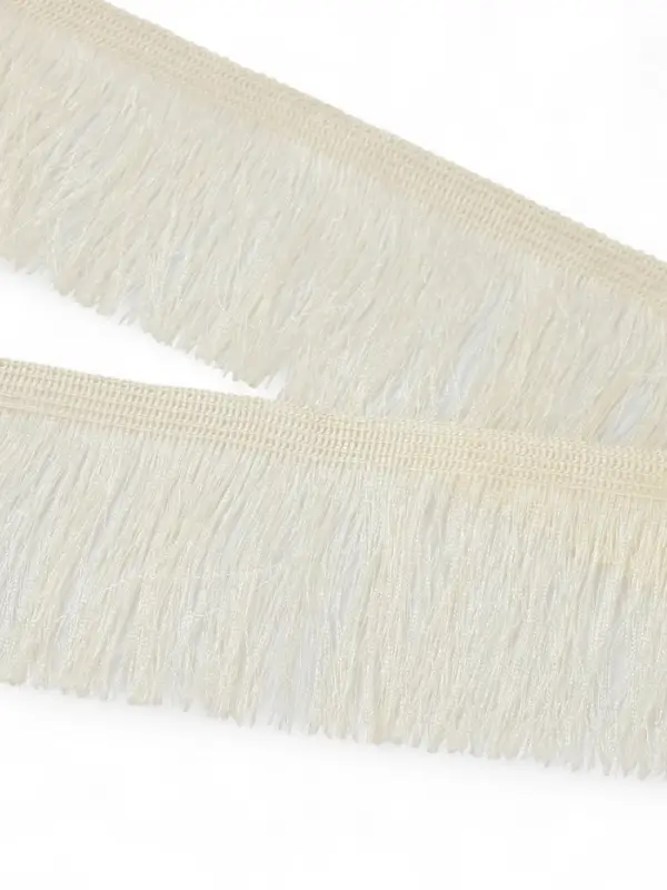 Бахрома одинарная, 6,5 см, 20 м&plusmn;0.5, цвет молочный