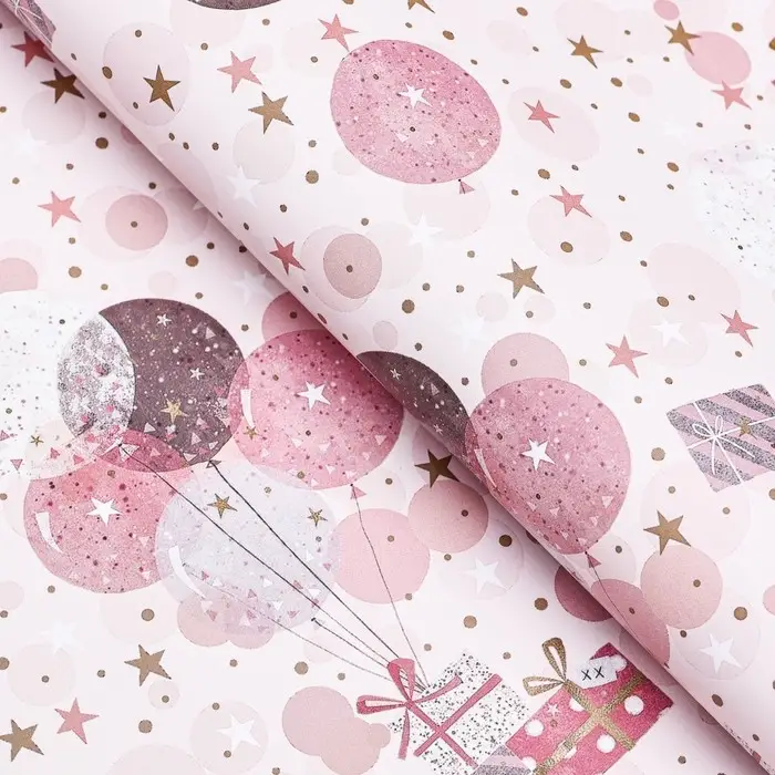 Бумага упаковочная, глянцевая &laquo;Поздравляем!&raquo;, 40&times;60 см