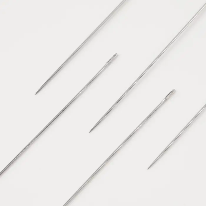 Иглы швейные для бисера, d=0.55 мм, 5.2 см, 5 шт.