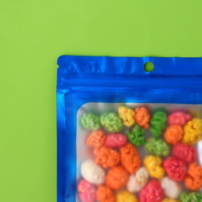 Пакет Зип-лок с окном, с еврослотом, синий, 13.5 х 19.5 см набор 20шт  10460419