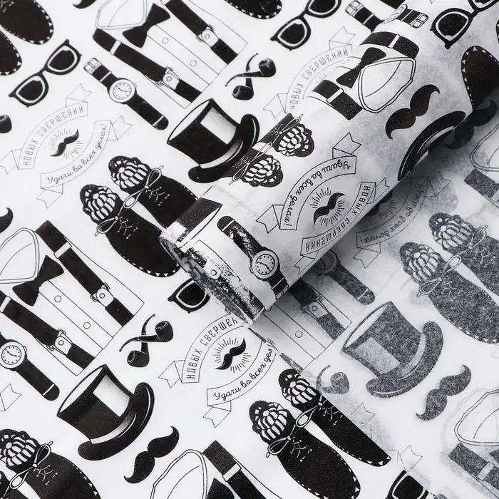 Бумага упаковочная тишью &laquo;Мужские атрибуты&raquo;, 50 х 70 см