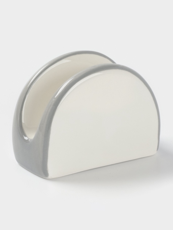 Салфетница Доляна "Гуси" цвет белый  9,5х4,3х7см