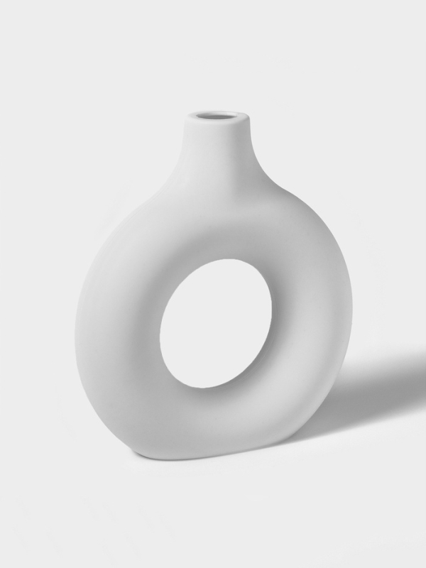 Ваза для сухоцветов Ваза для сухоцветов "Ring" 5х18х19,5 см, цвет белый