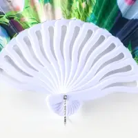 Веер пластик, текстиль "Панда в цветочном саду" МИКС 23 см