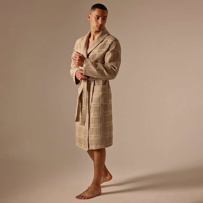 Халат вафельный мужской SL HOME: Chess Халат вафельный мужской SL HOME: Chess "Саббиа", размер XL, 100% хлопок, 340 г/м2