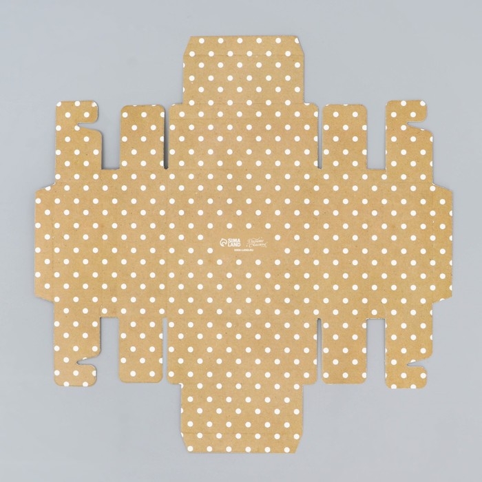 Коробка для конфет, кондитерская упаковка, 4 ячейки, &laquo;Крафт&raquo;, 10.5 х 10.5 х 3.5 см