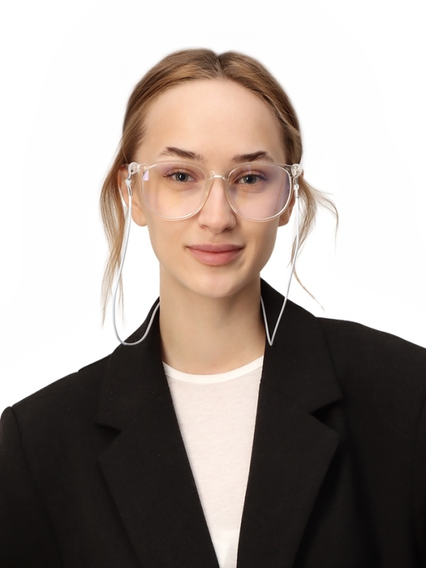 Шнурок для очков на шею 70 см силиконовый, серый