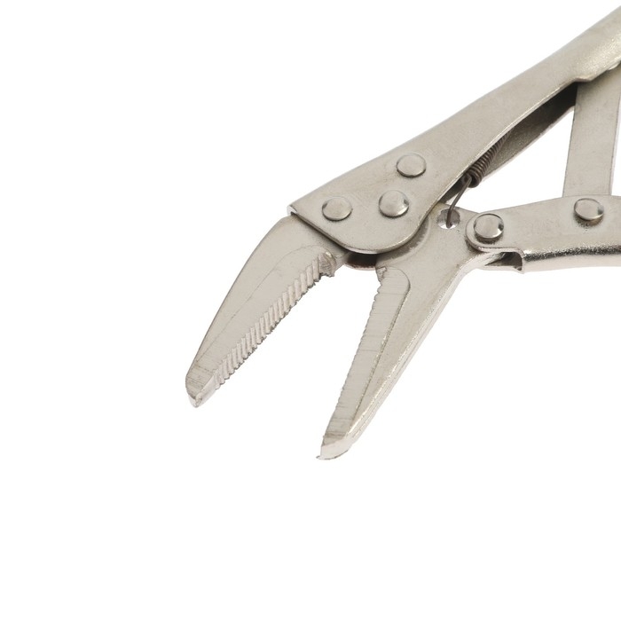 Зажим ручной ТУНДРА, удлиненный плоский захват, с фиксатором, 115 мм