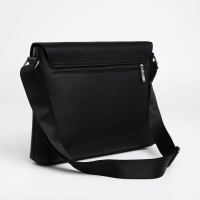 Сумка мужская деловая TEXTURA, 3 наружных кармана, цвет чёрный