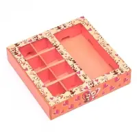 Коробка под 8 конфет + шоколад, с окном, &laquo;Лисички&raquo; 17.7&times;17.85&times;3.85 см