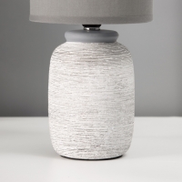 Настольная лампа с абажуром RISALUX &laquo;Анджело&raquo;, Е14, 40 Вт, серый, 13&times;13&times;29 см