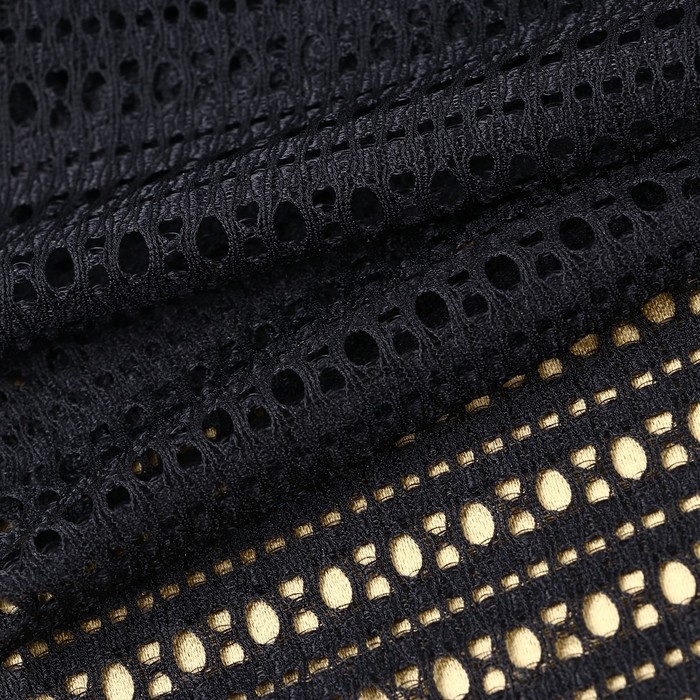 Кружевная эластичная ткань, 190 мм &times; 2,7 &plusmn; 0,5 м, цвет чёрный