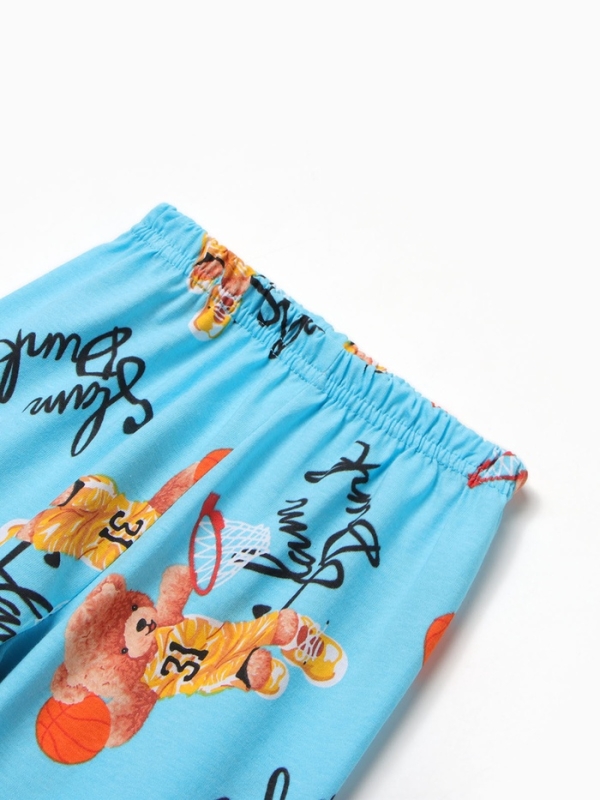 Пижама для мальчика "Мишка", цвет голубой, рост 110