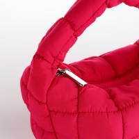 Сумка молодёжная на молнии, цвет розовый