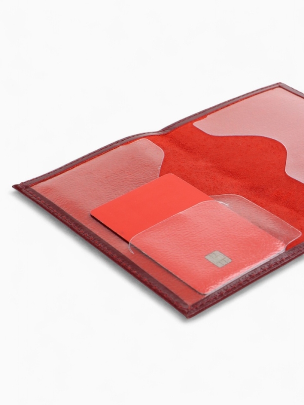 Обложка для паспорта, цвет бордовый