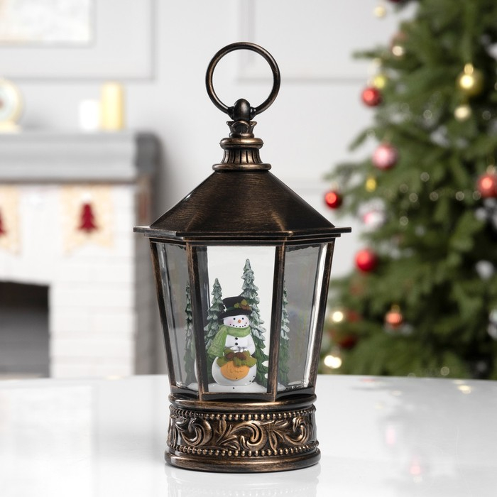 Светодиодная фигура &laquo;Снеговик&raquo; 14 &times; 22 &times; 14 см, пластик, батарейки ААх3 (не в комплекте), свечение тёплое белое