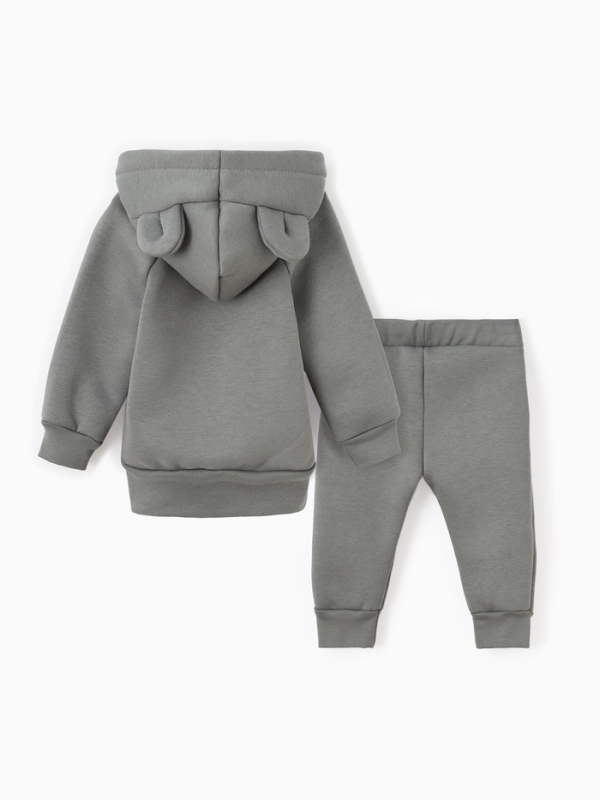 Костюм (толстовка и брюки) Крошка Я, BASIC LINE, рост 86-92 см, цвет серый