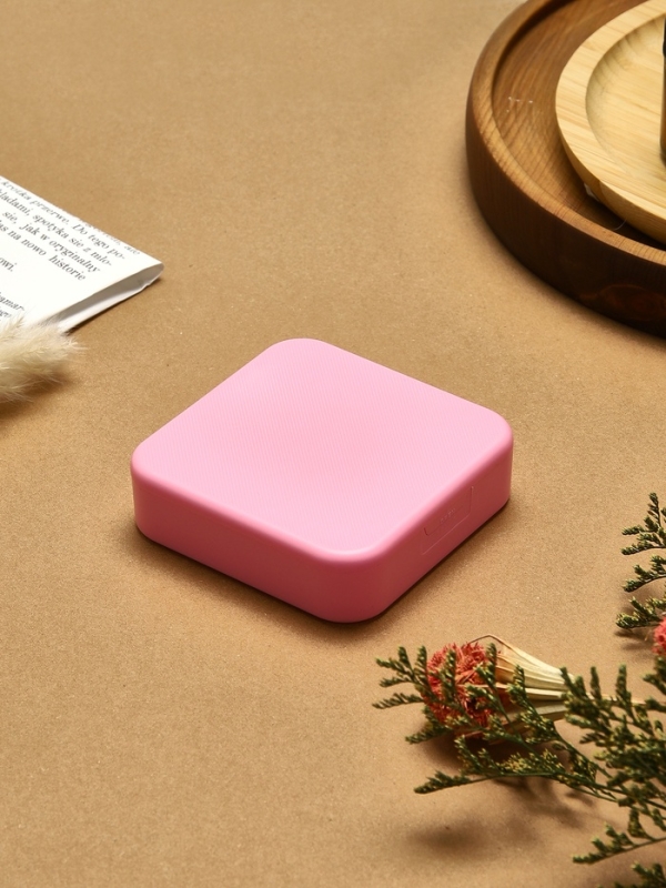 Органайзер для хранения украшений с зеркалом &laquo;Шкатулка портативная&raquo;, 9*9*2,5см, цвет розовый