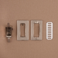 Застёжка для сумки, 4,4 &times; 2,5 см, цвет серебряный