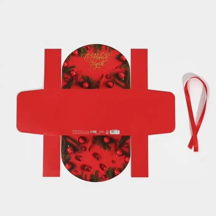 Коробка новогодняя складная &laquo;Новогоднее фото&raquo;, 22 х 15 х 6 см, Новый год