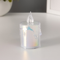 Светодиодная свеча, ночник LED RISALUX &laquo;Радужная&raquo;, 0.3 Вт, 3.5&times;3.5&times;6.5 см