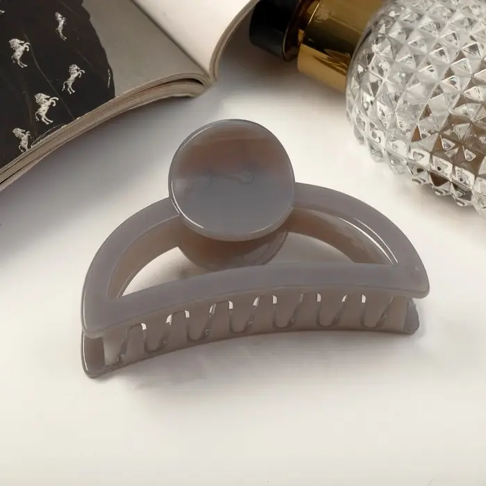 Крабик для волос &laquo;Глянец&raquo;, дуга круг люкс, 9 см, МИКС