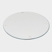 Доска разделочная стеклянная Доляна &laquo;Разлом&raquo;, d=20 см, цвет чёрный