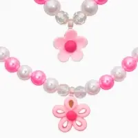 Набор детских украшений "Выбражулька" цветок, 4 предмета: клипсы, кольцо, бусы, браслет