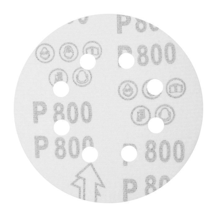 Круг абразивный шлифовальный под Круг абразивный шлифовальный под "липучку" ТУНДРА, перфорированный, 125 мм, Р800, 10 шт.